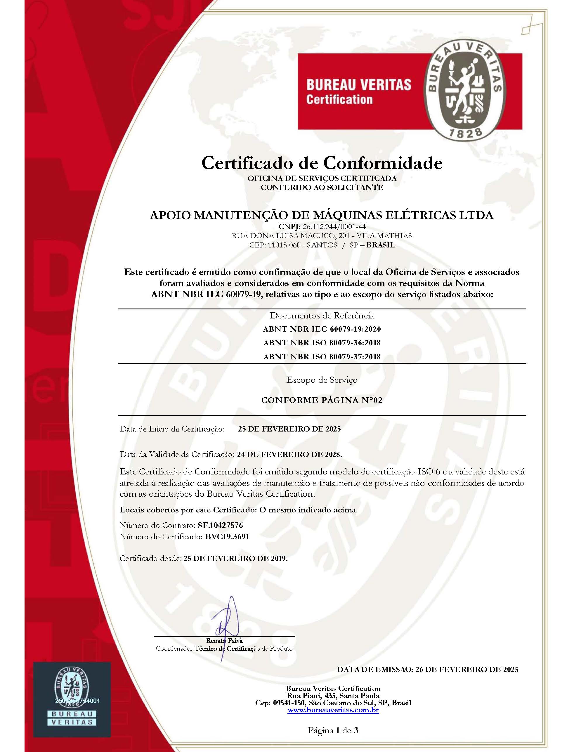 Certificado de Conformidade
