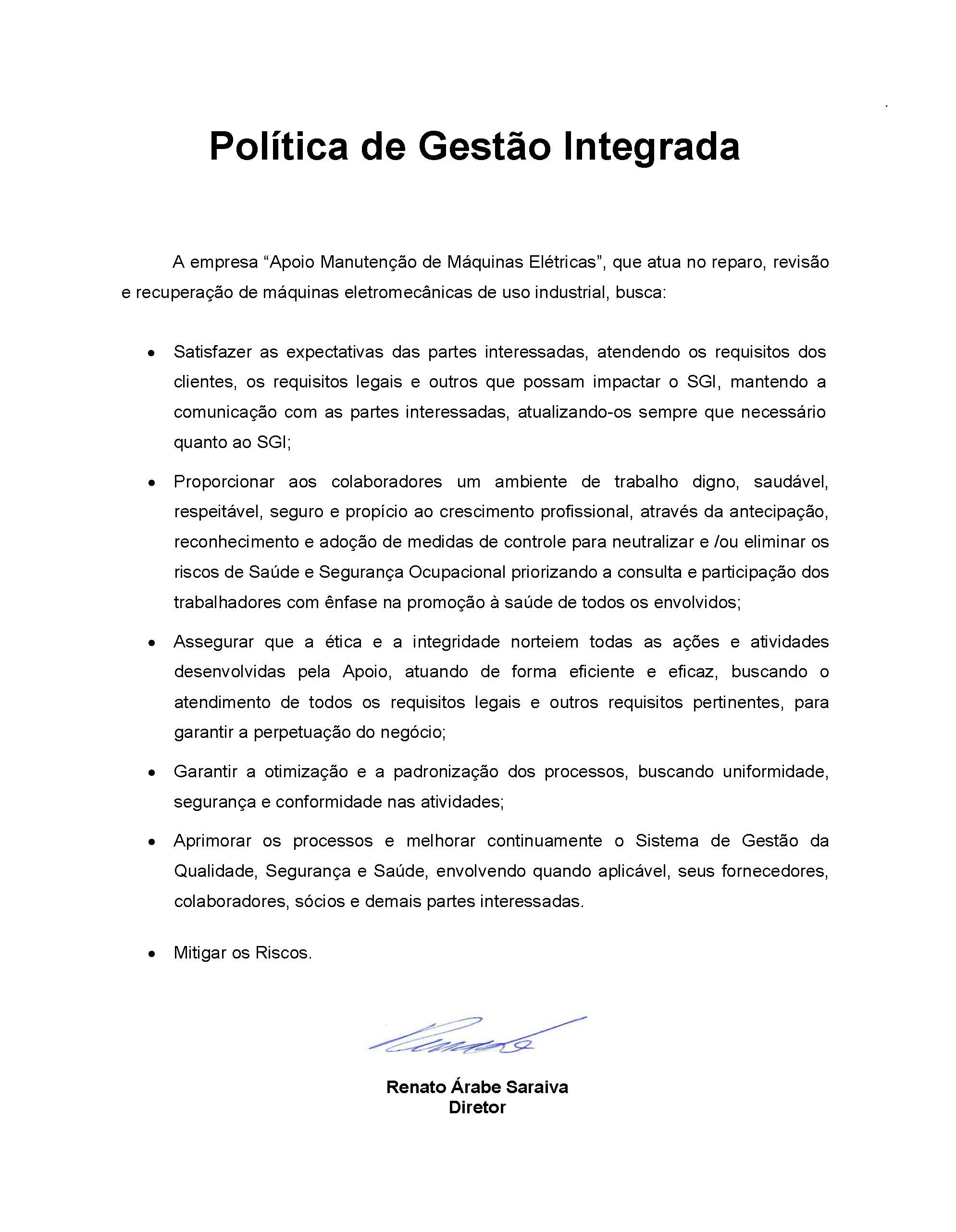 Política de Gestão Integrada